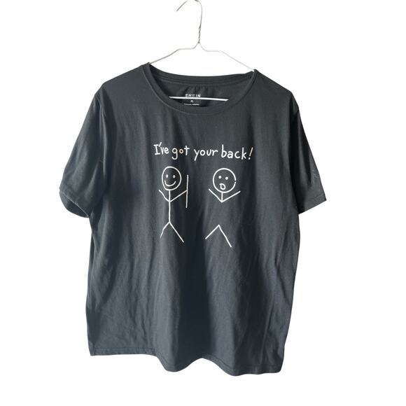 I've Got Your Back Shein Humor Graphic Novelty Funny T Shirt Size XL Tee Womens - Picture 1 of 6
